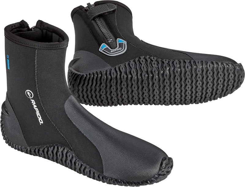 Phantom Aquatics Rapido Boutique Collection Men & Women Premium 3mm Neoprene Wetsuit Puncture Resistant Hard Sole Boots - Scuba Snorkeling Surf Dive Booties - Image 1